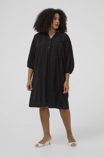Kaffe Curve Dina Dress Black Deep - Vestiti midi - 