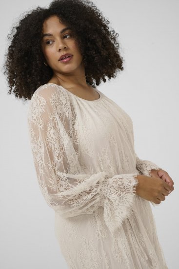Kaffe Curve Amalie Lace Dress Moonbeam - Vestiti midi - 