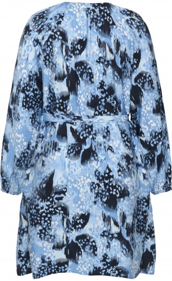 Kaffe Curve Aliana Dress Blue Flower Animal - Vestiti midi - 