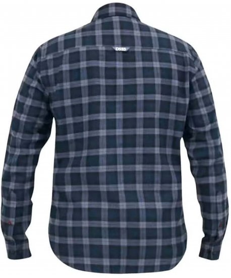 D555 Luton Checked Flanell Shirt Navy - Camicie - Camicie Taglie Forti Uomo