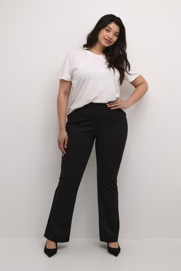 Kaffe Curve Jenna Leggings svasati Nero profondo - Jeans & Pantaloni Donna Taglie Comode – Plus Size - 