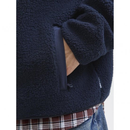 Jack & Jones Thatcher Fleece Jacket Sky Captain - Giubbotti - Giubbotti Uomo Taglie Forti