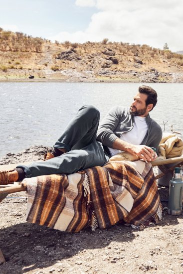 JP1880 Cardigan Knitted with Zipper Grey - Felpe & felpe con cappuccio - Felpe & Felpe con Cappuccio Uomo Taglie Forti