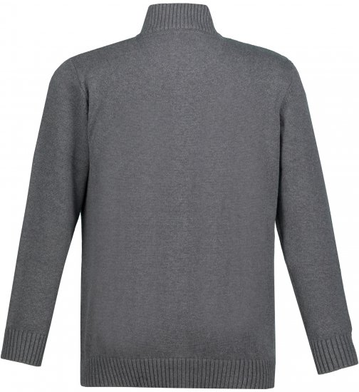 JP1880 Cardigan Knitted with Zipper Grey - Felpe & felpe con cappuccio - Felpe & Felpe con Cappuccio Uomo Taglie Forti