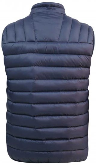 D555 WICKHAM 1 Puffer Gilet with Burgundy Lining Navy - Gilet - Gilet in taglie grandi