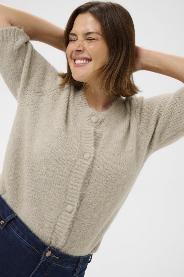 Kaffe Curve Emilia Cardigan Feather Grey Melange - Cardigan - 