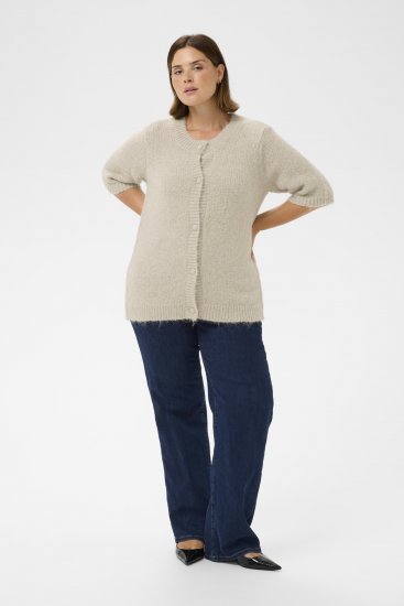 Kaffe Curve Emilia Cardigan Feather Grey Melange - Cardigan - 
