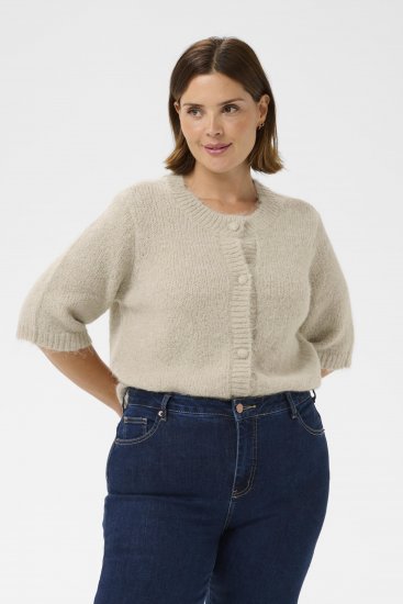 Kaffe Curve Emilia Cardigan Feather Grey Melange - Cardigan - 