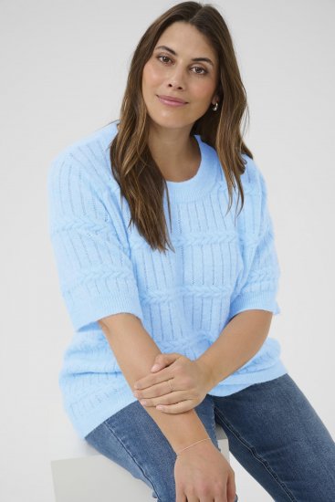 Kaffe Curve Minia Pullover Powder Blue Melange - Maglioni lavorati a maglia - 