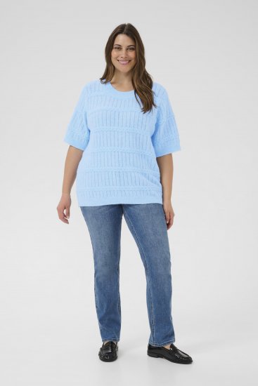 Kaffe Curve Minia Pullover Powder Blue Melange - Maglioni lavorati a maglia - 