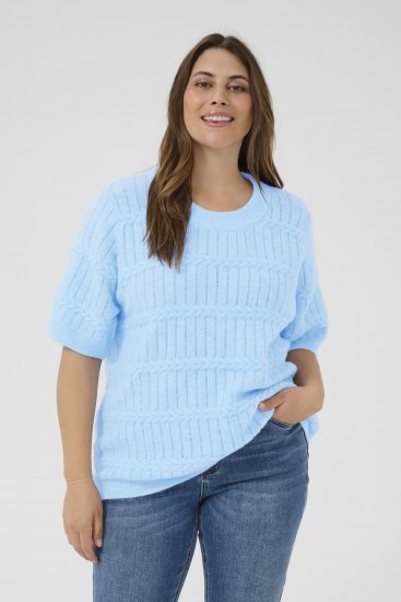 Kaffe Curve Minia Pullover Powder Blue Melange - Maglioni lavorati a maglia - 