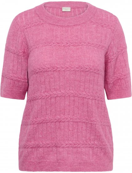 Kaffe Curve Minia Pullover Pink Power Melange - Maglioni lavorati a maglia - 
