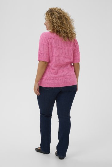 Kaffe Curve Minia Pullover Pink Power Melange - Maglioni lavorati a maglia - 
