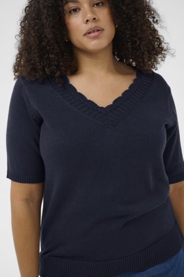 Kaffe Curve Leani Knitted Pullover Midnight Marine - Maglioni lavorati a maglia - 