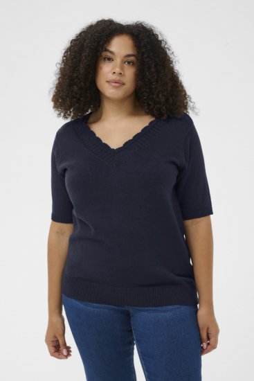 Kaffe Curve Leani Knitted Pullover Midnight Marine - Maglioni lavorati a maglia - 