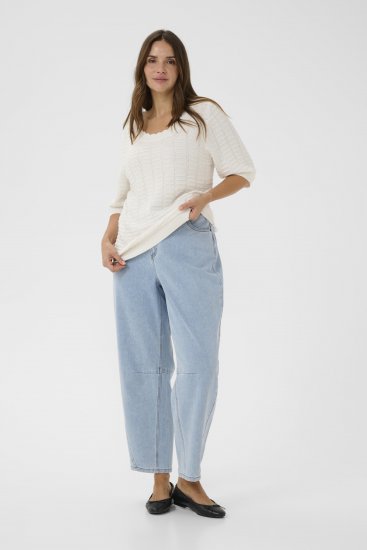 Kaffe Curve Lotia Pullover Chalk - Maglioni lavorati a maglia - 