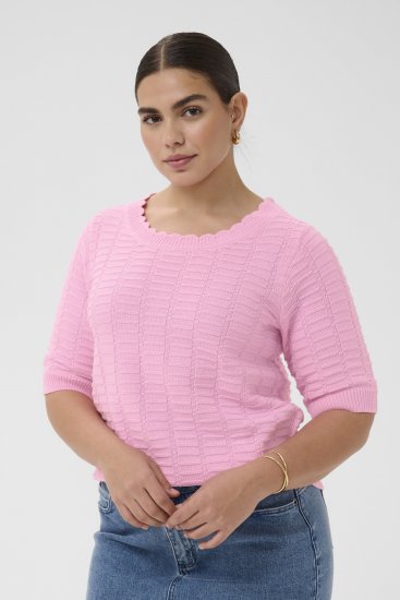 Kaffe Curve Lotia Pullover Pink Frosting - Maglioni lavorati a maglia - 
