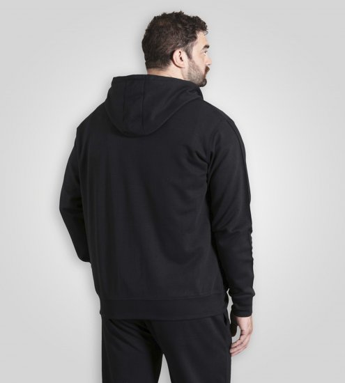 Duke Kenilworth Pin Tuck Sleeves Zip Through Hoodie Dark Navy TALL - TALL felpe - 