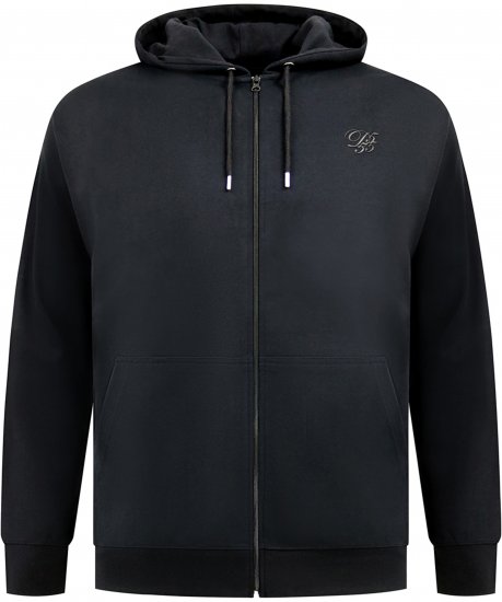 Duke Kenilworth Pin Tuck Sleeves Zip Through Hoodie Dark Navy TALL - TALL felpe - 