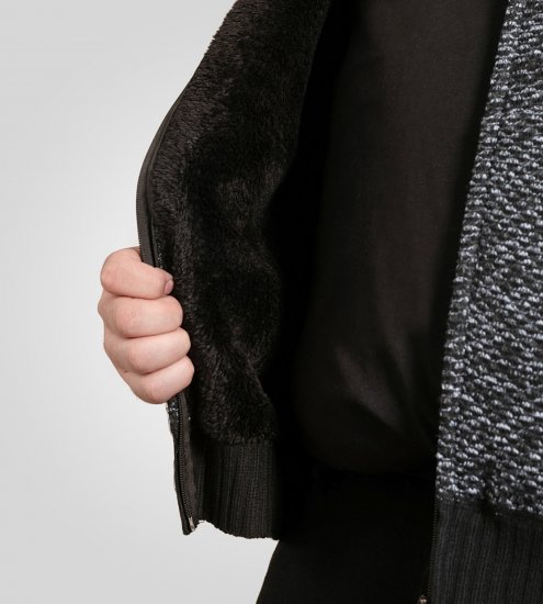 Duke Fareham Bonded Sherpa Lining Knitted Hoodie Grey - Felpe & felpe con cappuccio - Felpe & Felpe con Cappuccio Uomo Taglie Forti