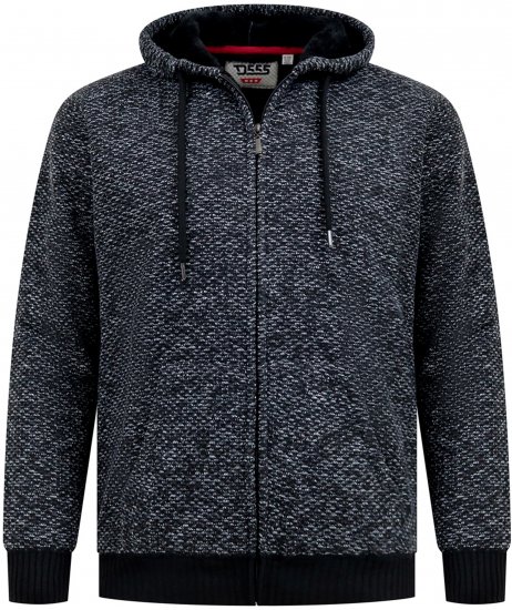 Duke Fareham Bonded Sherpa Lining Knitted Hoodie Grey - Felpe & felpe con cappuccio - Felpe & Felpe con Cappuccio Uomo Taglie Forti
