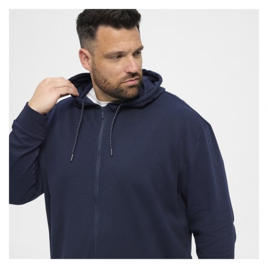 North Latitude Full Zip Hoodie Navy - Felpe & felpe con cappuccio - Felpe & Felpe con Cappuccio Uomo Taglie Forti
