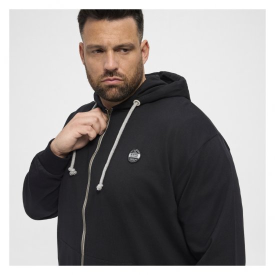 North Latitude Cardigan Hoodie Black - Felpe & felpe con cappuccio - Felpe & Felpe con Cappuccio Uomo Taglie Forti