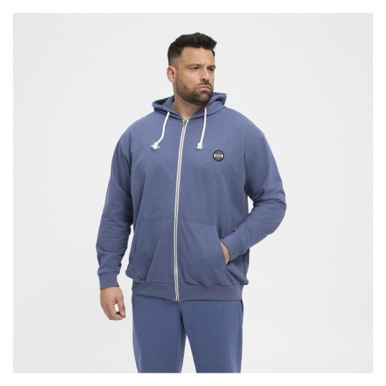 North Latitude Cardigan Hoodie Blue - Felpe & felpe con cappuccio - Felpe & Felpe con Cappuccio Uomo Taglie Forti