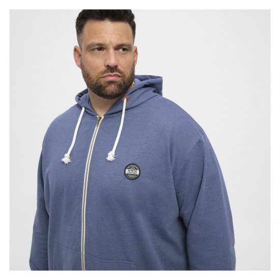 North Latitude Cardigan Hoodie Blue - Felpe & felpe con cappuccio - Felpe & Felpe con Cappuccio Uomo Taglie Forti