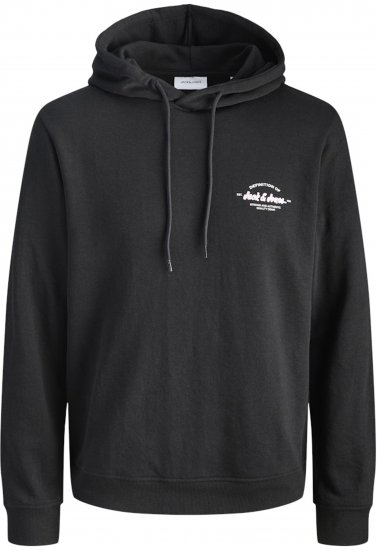 Jack & Jones Brandon Hoodie Black - Felpe & felpe con cappuccio - Felpe & Felpe con Cappuccio Uomo Taglie Forti