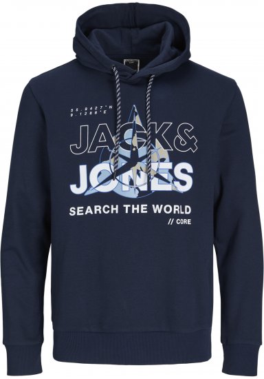 Jack & Jones Hunt Hoodie Navy - Felpe & felpe con cappuccio - Felpe & Felpe con Cappuccio Uomo Taglie Forti