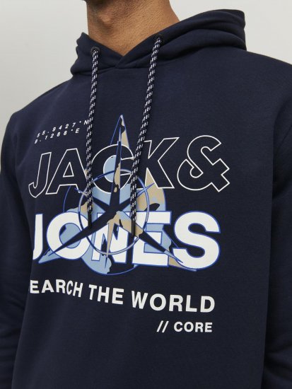 Jack & Jones Hunt Hoodie Navy - Felpe & felpe con cappuccio - Felpe & Felpe con Cappuccio Uomo Taglie Forti