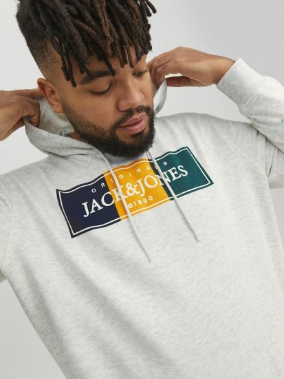Jack & Jones Codyy Hoodie White - Felpe & felpe con cappuccio - Felpe & Felpe con Cappuccio Uomo Taglie Forti