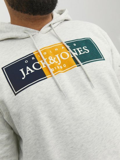 Jack & Jones Codyy Hoodie White - Felpe & felpe con cappuccio - Felpe & Felpe con Cappuccio Uomo Taglie Forti