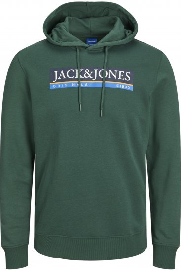 Jack & Jones Codyy Hoodie Green - Felpe & felpe con cappuccio - Felpe & Felpe con Cappuccio Uomo Taglie Forti