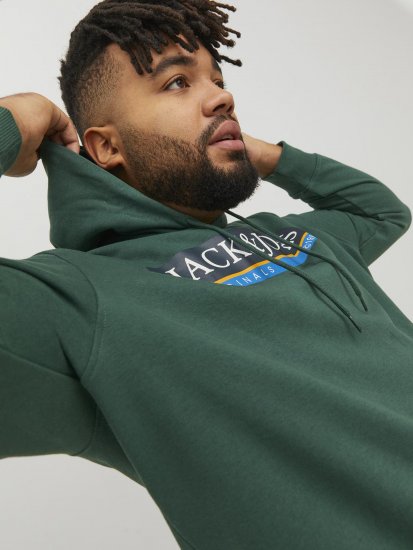 Jack & Jones Codyy Hoodie Green - Felpe & felpe con cappuccio - Felpe & Felpe con Cappuccio Uomo Taglie Forti