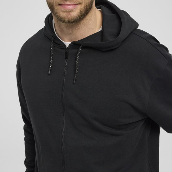 North Latitude Denim Hooded Full-Zip Sweatshirt Black TALL - TALL felpe - 