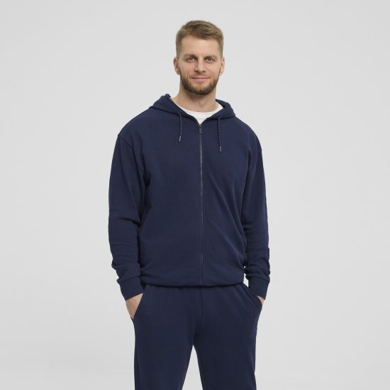 North Latitude Denim Hooded Full-Zip Sweatshirt Navy TALL - TALL felpe - 