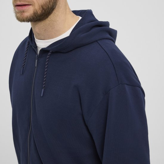 North Latitude Denim Hooded Full-Zip Sweatshirt Navy TALL - TALL felpe - 