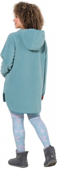 Ulla Popken Teddy Fleece Hooded Zip Neck Sweatshirt Ice Green - Felpe & felpe con cappuccio - Felpe, Hoodie e Maglieria Calda