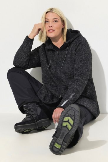 Ulla Popken Sweater Knit Fleece Hoodie Black - Felpe & felpe con cappuccio - Felpe, Hoodie e Maglieria Calda