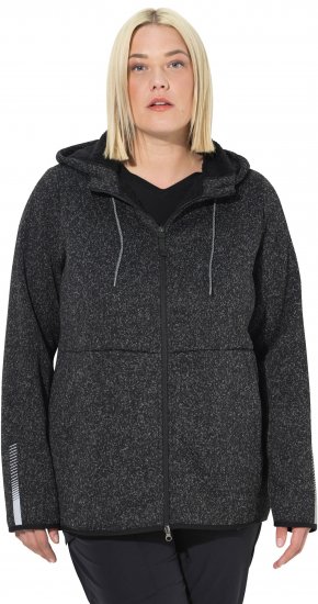 Ulla Popken Sweater Knit Fleece Hoodie Black - Felpe & felpe con cappuccio - Felpe, Hoodie e Maglieria Calda