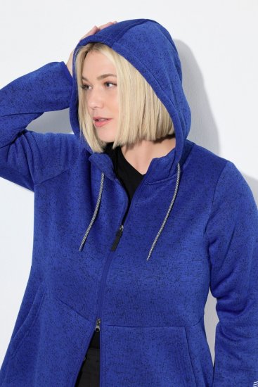 Ulla Popken Sweater Knit Fleece Hoodie Capri Blue - Felpe & felpe con cappuccio - Felpe, Hoodie e Maglieria Calda