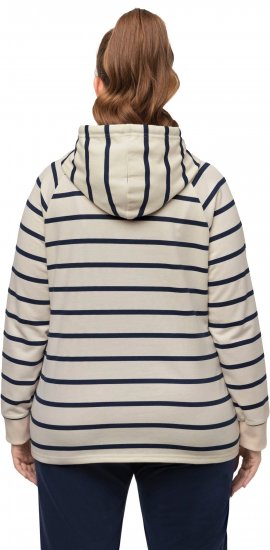 Ulla Popken Stripe Print Loungewear Hoodie Chalk - Felpe & felpe con cappuccio - Felpe, Hoodie e Maglieria Calda