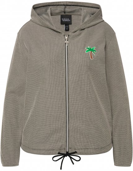 Ulla Popken Drawstring Hem Zip-Up Hoodie Grey - Felpe & felpe con cappuccio - 