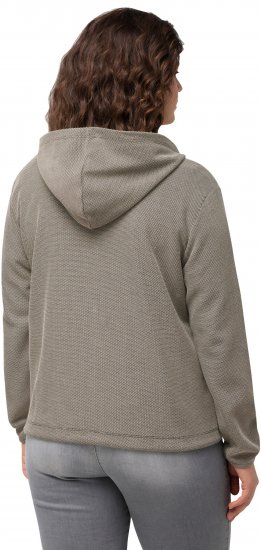 Ulla Popken Drawstring Hem Zip-Up Hoodie Grey - Felpe & felpe con cappuccio - 