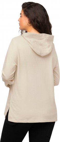 Ulla Popken REBEL LOVE Long Sleeve Graphic Hoodie Vanilla - Felpe & felpe con cappuccio - 