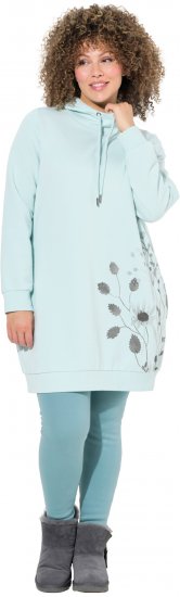 Ulla Popken Oversized Grass Graphic Hoodie Glacier Green - Felpe & felpe con cappuccio - Felpe, Hoodie e Maglieria Calda