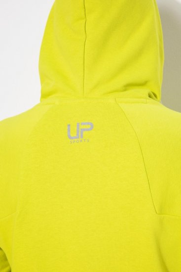 Ulla Popken Zippered Pocket and Reflective Piping Hoodie Green Apple - Felpe & felpe con cappuccio - Felpe, Hoodie e Maglieria Calda