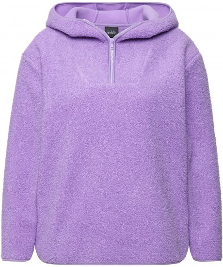 Ulla Popken Teddy Plush Long Sleeve Hoodie Pale Lilac - Felpe & felpe con cappuccio - 